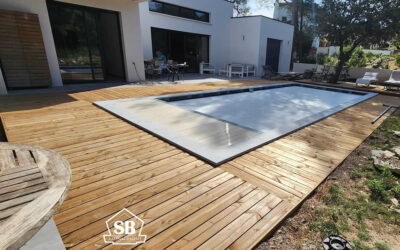 Terrasse bois en Douglas brun