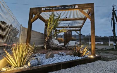 Magnifique pergola bioclimatique Bois / Alu