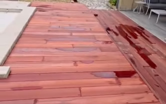 Terrasse bois en padouk sur 2 niveaux