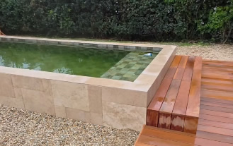 Terrasse bois + coffre en garapa