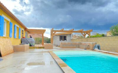 Pergolas douglas brun en lamellé collé