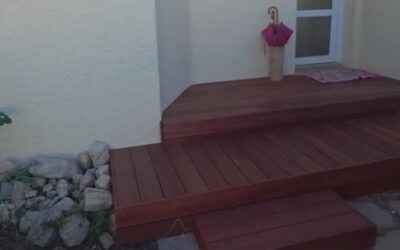 Réalisation d&rsquo;une terrasse qui modifie complètement l&rsquo;entrée